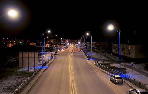 Обновленная система светодиодного освещения шоссе Авиаторов